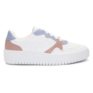 Imagem de Tênis Vizzano Sneaker Recortes Feminino - Branco e Rosa - 40-Feminino