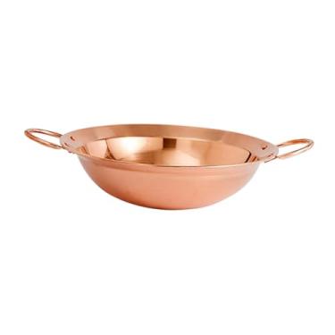 Imagem de FytStycale Pote de Macarrão Instantâneo Brass Hot Pote de Frutos Do Mar de Bola de Frutos Do Mar Fácil Clean Limpo Crepado Double Copper -Poto de Sopa Coreano Po, B, Tamanho real