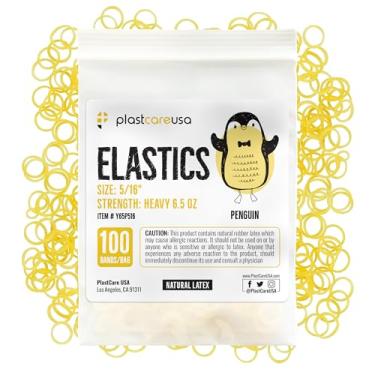 Imagem de PlastCare USA 1000 (5/16" Penguin, 6,5 Oz) Elásticos De Látex Ortodônticos Para Aparelhos - Kit Dentários Vários Tamanhos, Fechamento Espaços Resistente E Alinhamento Dentes (10 Pacotes Com 100)