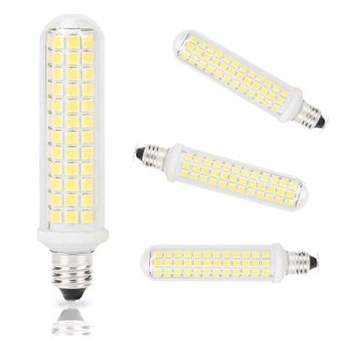 Imagem de HAOGUAIS Mini Lâmpada De Base Candelabro 9 W, Equivalente A Lâmpadas Halógenas 100 W E 120 Branca 6000 K, Milho Para Iluminação Interna... Pacote Com 4