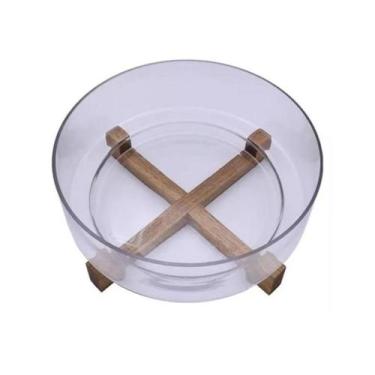 Imagem de Saladeira De Vidro Com Base 28 Cm Mimo Acácia Vd24047 - Mimo Style