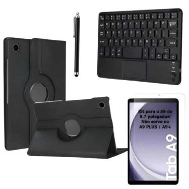 Imagem de Case Compatível Galaxy Tab A9 8.7 X110 Teclado Touchpad Cor Preto + Pe