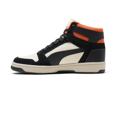 Imagem de PUMA Tênis masculino de camurça Rebound Layup, Alpine Snow/PUMA Black/Maple Syrup, 43