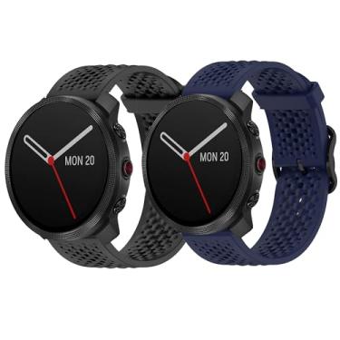 Imagem de Compatível com pulseiras Polar Vantage M3, Lamshaw de 22 mm, pulseira de silicone de 20 mm com fivela de metal compatível com smartwatch Polar Unite, Ignite, Ignite 2, Ignite 3, Pacer, Vantage V3