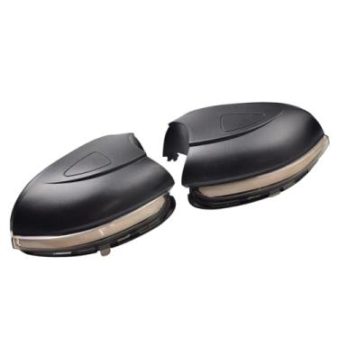 Imagem de Hacreyatu Lente sequencial LED sequencial com luz de seta indicadora de seta (L&R) para VW Golf 6 MK6/Golf G-TI 6/R20 2008-2012 (branco, sem furos)