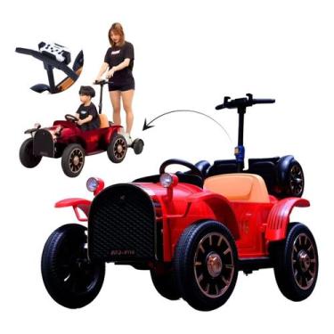 Imagem de Mini Carro Elétrico Infantil 12v Modelo Retrô Importway BW123 Cor Verm