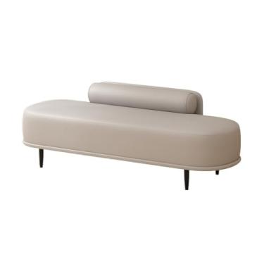 Imagem de LICONG-2019 Banqueta de canto para quarto cabeceira luz luxo sapato entrada longo banco de sapato entrada banco de sapato vestiário sofá longo banco longo (cinza claro, grande)