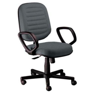 Imagem de Cadeira Diretor Gomada Com Braços Linha Blenda Cinza - DESIGN OFFICE M