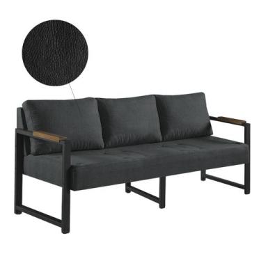 Imagem de Poltrona 03 Lugares Estilo Industrial Braço de Ferro Ipanema - Gonçalv