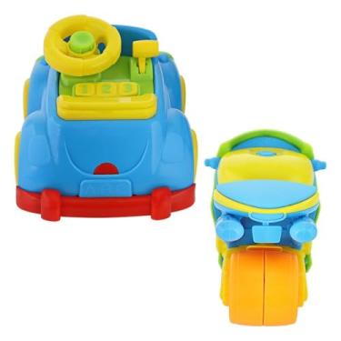 Imagem de Kit 2 Peças Mini Racers com Carrinho e Moto, Brinquedo com Sons Interativos,