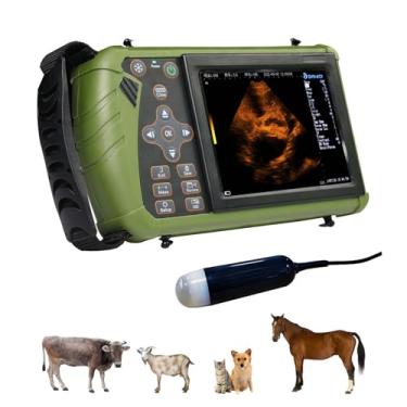 Imagem de DAWEI Scanner de ultrassom veterinário 2ª geração - Qualidade e desempenho de imagem atualizados, portátil portátil com sonda impermeável de 3,5 MHz, para gravidez de porco, cabra, ovelha, cachorro