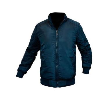 Imagem de Jaqueta Masculina Forrada Casaco Bomber Quente Impermeável - Klizz, Az