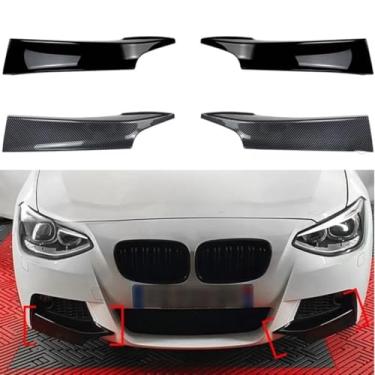Imagem de Divisores de para-choque dianteiro traseiro difusor divisor kit de corpo difuso para 1 série F20 F21 Pre M Sport 2012-2014 Kits de estilo (Carbon Look)