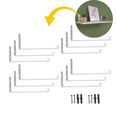 Imagem de Suporte Mão Francesa Invertido para Prateleiras 25cm Cantoneira L Bran