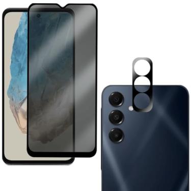 Imagem de Película de Vidro Anti Espião 3D para Galaxy M35, Proteção Total da Tela, 9H, com Película Protetora de Câmera