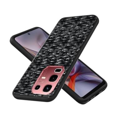 Imagem de Aroepurt Capa compatível com Infinix Hot 50S 5G capa de telefone fina TPU macio silicone 3D reflexivo mudança fosco superfície preta