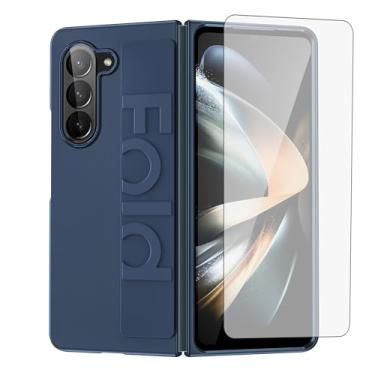 Imagem de Furiet Capa de telefone para Samsung Galaxy Z Fold 6 5G 2024 com protetor de tela de vidro temperado, alça de pulso resistente TPU antiderrapante fino suporte acessórios para ZFold6 Z6 G Fold6 6Z