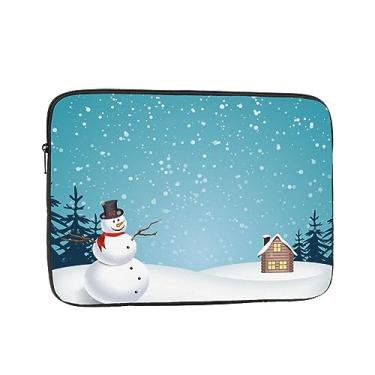 Imagem de Capa para laptop Naughty Snowman leve capa para laptop à prova de choque capa protetora para notebook 13 polegadas