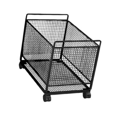 Imagem de Ｂｅｓｇａ Carrinho com rodas deslizantes, carrinho utilitário com pasta de arquivo, caixa de armazenamento, organizador de arquivos para dormitório, casa, Preto