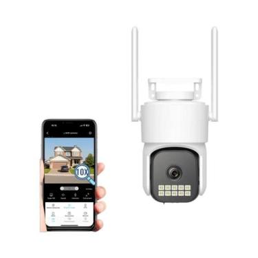 Imagem de Câmera IP Wifi De Lente Dupla 5K HD 10MP 5G PTZ Zoom 10X Rastreamento 