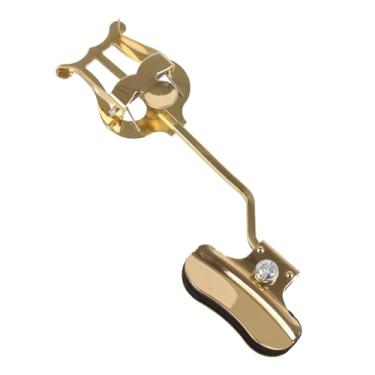 Imagem de Yibuy Peças de reposição de grampo de lira de trompete para faixa de marcha 6 cm de largura dourada