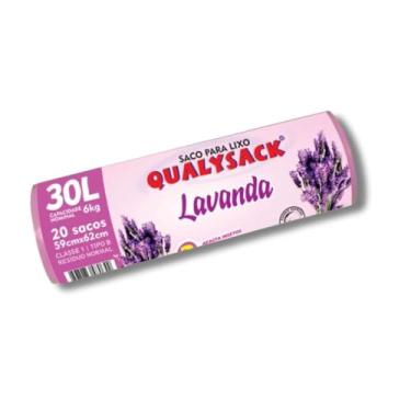 Imagem de Saco de Lixo 30L Perfumado Lavanda 20 Unidades Controle de Odores e Insetos Ideal para Uso Doméstico (3)