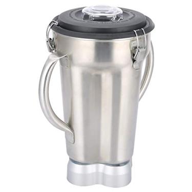 Imagem de Phefop Contêiner Espremedor 4l 2 Alça Inoxidável para Liquidificador CAC72 Com Jarro de Substituição do Conjunto da Lâmina, Boca de 7,5 pol., 10,8 Polegadas de Profundidade