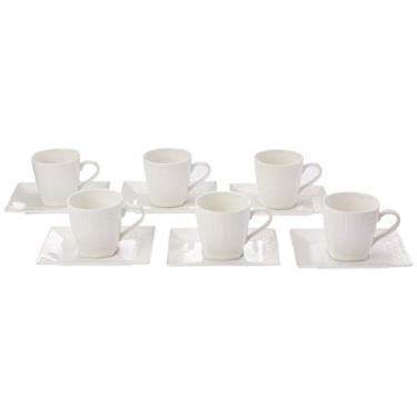 Imagem de Conjunto 6 Xícaras para Chá de Porcelana Square Lyor Branco 200Ml