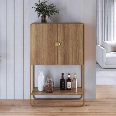 Imagem de Armário 2 portas 90cm x 140cm com Prateleira e Pés em Metal - Artesano