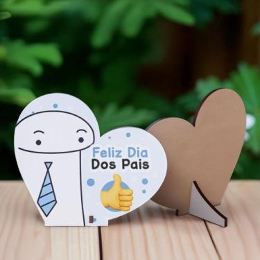 Imagem de Kit 10 Lembrancinhas Dia Dos Pais Mdf Coração - Bazar dos Quadros, Fel
