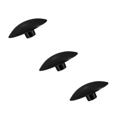 Imagem de Kit 3 Puxador Moveis Orion 55 X 27Mm Preto Fosco Zen Ponto