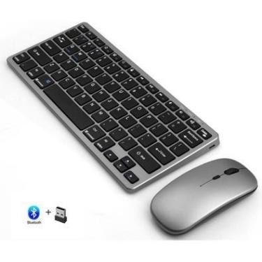 Imagem de Kit Teclado E Mouse Sem Fio, Bluetooth, 2.4ghz Bateria Recarregavel