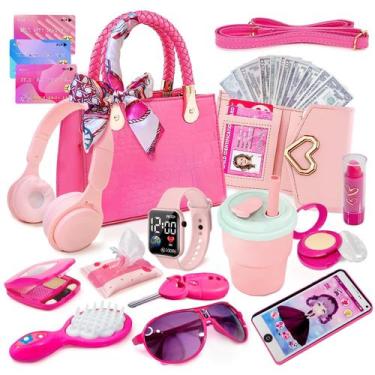 Imagem de Conjunto de bolsas Sikcurg Little Girl com maquiagem fingida de 3 anos