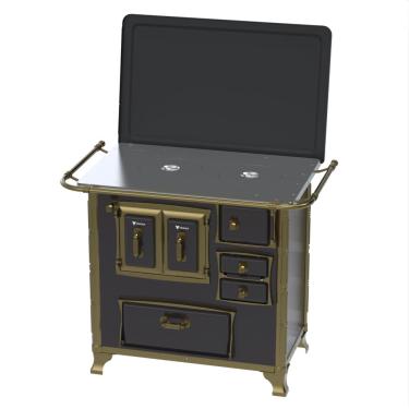 Imagem de Fogao a Lenha Venax n 1 Renaissance Chapa de Aluminio Preto SE