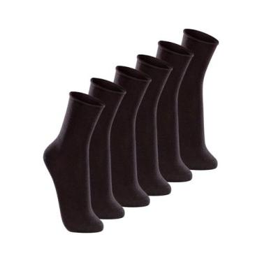 Imagem de Kit com 6 Pares de Meias sem Punho Casual Lupo 1275-011, Preto, 37-44
