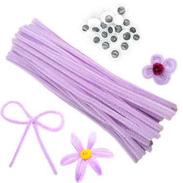 Imagem de Limpadores de cachimbo Clamecy Light Purple 100 unidades com 20 olhos 