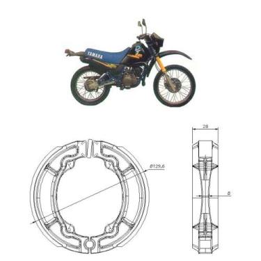 Imagem de Patim Lona Freio Cobreq Yamaha DT 180 1981-1987