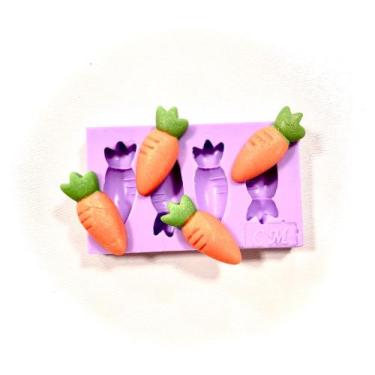 Imagem de F1334 molde de silicone cenouras páscoa confeitaria biscuit - confeita