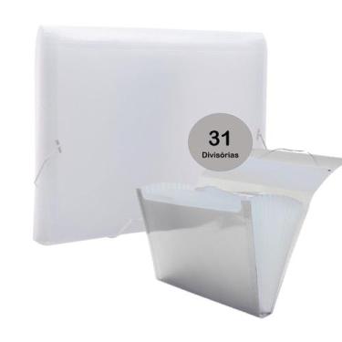 Imagem de Pasta Sanfonada 31 Divisórias Cristal A4 c/ Visor e Elástico Dello Res