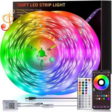 Imagem de LED Strip Lights HBOWMDJIA 150 pés (2 rolos de 45 m) Music Sync