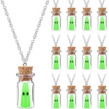 Imagem de Tondiamo Colares Adopt a Ghost que brilham no escuro, colar com cara de fantasma, joias de Halloween, presentes para mulheres e homens, para festa de Halloween, aniversário, tema de terror, Chain