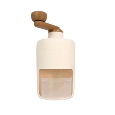Imagem de Máquina Manual de Raspar Gelo Portátil com Bandeja, Trituradora de Gelo para Sobremesas e Bebidas, Branco