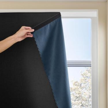 Imagem de Cortinas Jilron Autohesion Blackout 120x137cm Poliéster Preto