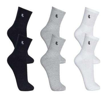 Imagem de Kit Com 6 Pares de Meia Lupo Cano Médio Masculina Sport 3245, 41-44, M