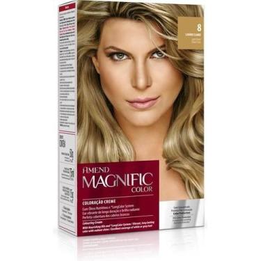 Imagem de Coloração creme magnific color 8 louro claro amend