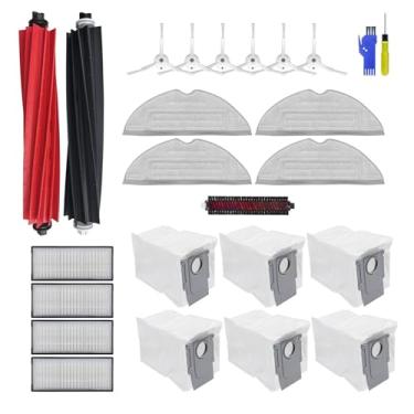 Imagem de Kit de acessórios de aspirador de pó de 25 peças para Roborock S8 PRO Ultra Robot Cleaner, com escova principal, escovas laterais, filtros, esfregões, sacos de pó a vácuo (S8 PRO Ultra)