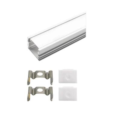 Imagem de Perfil De Alumínio Para Fita LED De 50CM, Canal Recessado Montado Na S