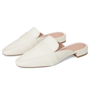 Imagem de Cole Haan Mocassim feminino Pasha Mules, Couro marfim/couro com estampa de lagarto marfim, 39