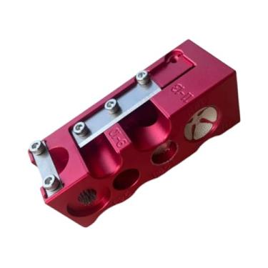 Imagem de KiBcsLic Ponta de taco de bilhar 16 em 1 para taco de bilhar, ferramenta de reparo para tacos de bilhar e polimento para clube de jogos, Vermelho