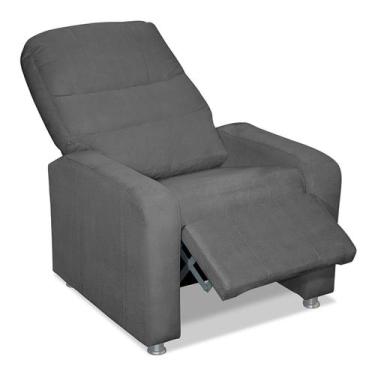 Imagem de Poltrona Decorativa Do Papai Reclinável Confortável Suede - LM Decor -